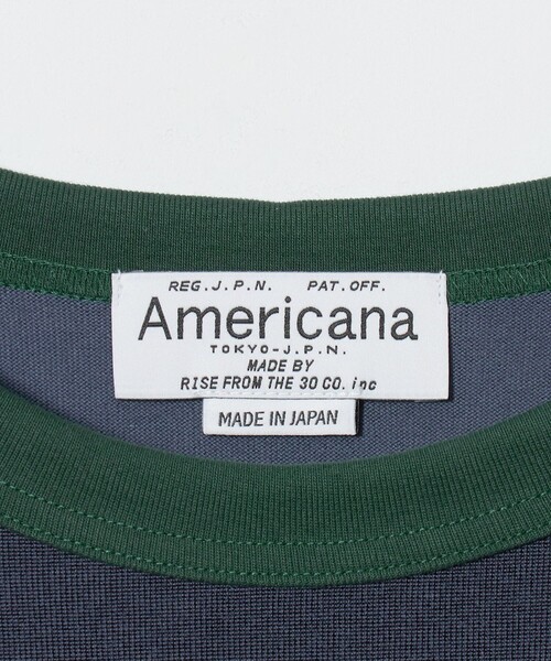 AMERICANA(アメリカーナ)の「<Americana>ロゴ リンガーTシャツ(Tシャツ/カットソー・レディース・ネイビー・FREE)」の5枚目の写真