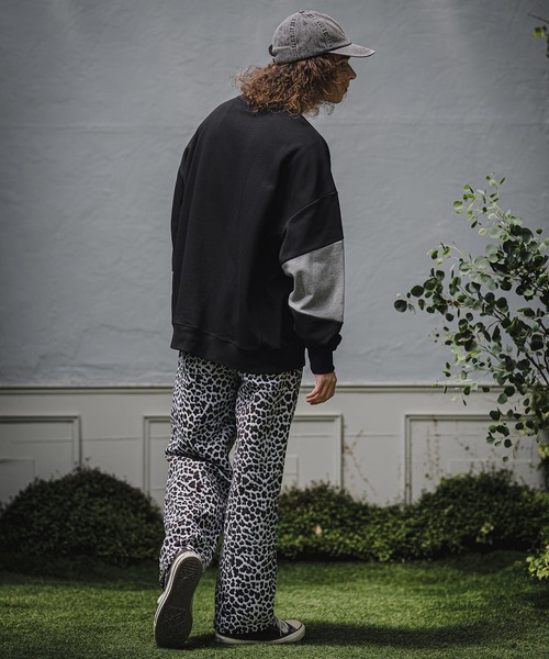 CAMBIO(カンビオ)の「msw1942- Asymmetric Color Sweat Crewneck スウェット(A76926cmb)(スウェット・メンズ・ブラック/ブラウン系その他/ミックスグレー/ライトベージュ・L/M/S)」の8枚目の写真