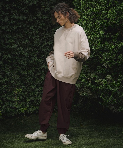 CAMBIO(カンビオ)の「msw1942- Asymmetric Color Sweat Crewneck スウェット(A76926cmb)(スウェット・メンズ・ブラック/ブラウン系その他/ミックスグレー/ライトベージュ・L/M/S)」の16枚目の写真