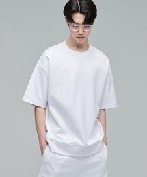 フラットテリー特大半袖スウェットシャツ[ホワイト]
