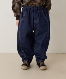 riziere（リジェール）の「配色ステッチバルーンデニムパンツ（デニムパンツ）」