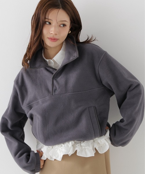 PROPORTION BODY DRESSING（プロポーションボディドレッシング）の「＜ａ＞フリースプルオーバー / 1216260004（その他トップス・レディース・ダークグレー/ホワイト系その他・FREE）」の21枚目の写真