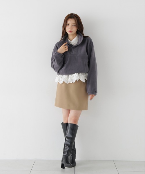 PROPORTION BODY DRESSING（プロポーションボディドレッシング）の「＜ａ＞フリースプルオーバー / 1216260004（その他トップス・レディース・ダークグレー/ホワイト系その他・FREE）」の3枚目の写真