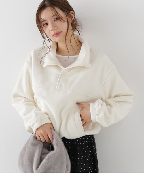 PROPORTION BODY DRESSING（プロポーションボディドレッシング）の「＜ａ＞フリースプルオーバー / 1216260004（その他トップス・レディース・ダークグレー/ホワイト系その他・FREE）」の7枚目の写真