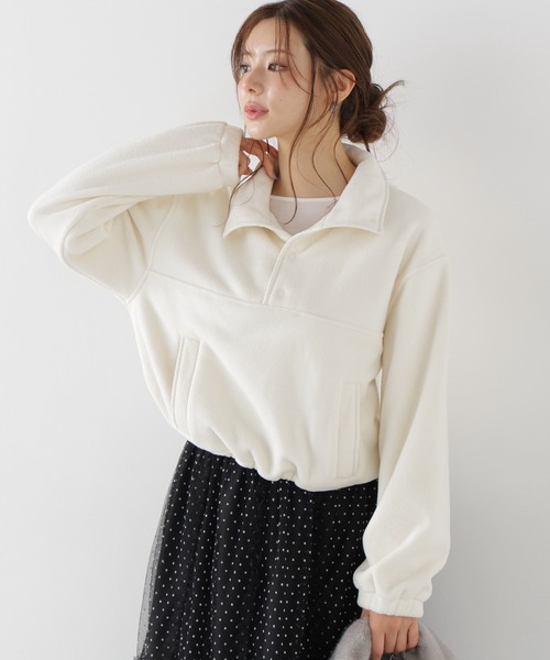 PROPORTION BODY DRESSING（プロポーションボディドレッシング）の「＜ａ＞フリースプルオーバー / 1216260004（その他トップス・レディース・ダークグレー/ホワイト系その他・FREE）」の8枚目の写真