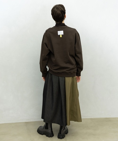 MARECHAL TERRE(マルシャルテル)の「デニム切替えデザインスカート(スカート・レディース・カーキ/ネイビー/ブラック/グレー・MEDIUM)」の13枚目の写真