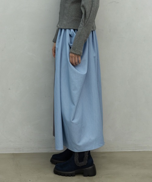 MARECHAL TERRE(マルシャルテル)の「デニム切替えデザインスカート(スカート・レディース・カーキ/ネイビー/ブラック/グレー・MEDIUM)」の22枚目の写真