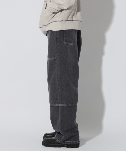 LAKOLE（ラコレ）の「切替ダブルニーデニムパンツ / 1051130（デニムパンツ・メンズ・ブルー/ブラック・LARGE/MEDIUM）」の6枚目の写真