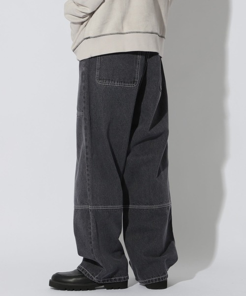 LAKOLE（ラコレ）の「切替ダブルニーデニムパンツ / 1051130（デニムパンツ・メンズ・ブルー/ブラック・LARGE/MEDIUM）」の7枚目の写真