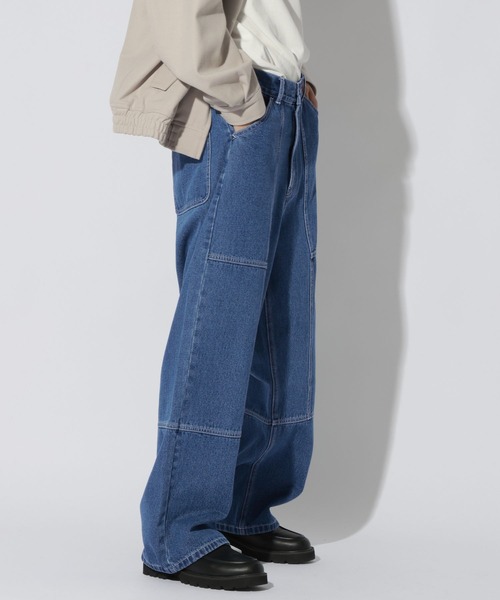 LAKOLE（ラコレ）の「切替ダブルニーデニムパンツ / 1051130（デニムパンツ・メンズ・ブルー/ブラック・LARGE/MEDIUM）」の10枚目の写真