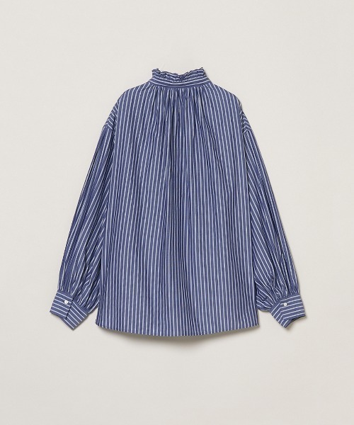three dots(スリードッツ)の「ウォッシュドコットン ギャザーシャツ(シャツ/ブラウス・レディース・ブルー系その他2/チャコール/ブルー系その他/ホワイト・SMALL)」の19枚目の写真
