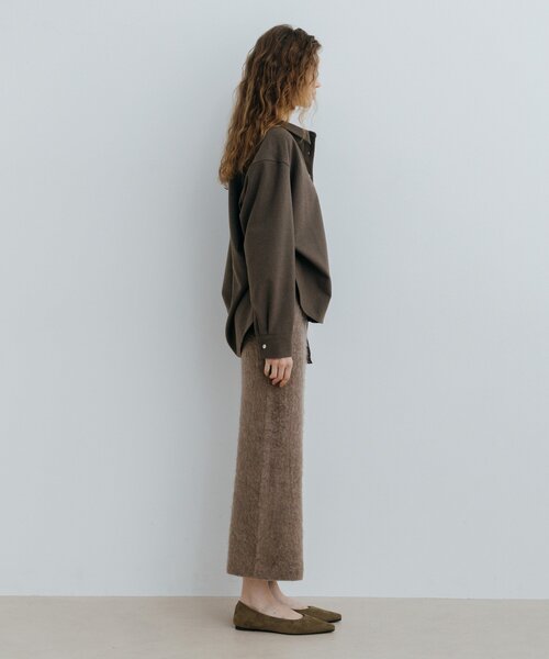 NUE(ヌエ)の「〈NUE〉サイドボタンニットスカート(スカート・レディース・チャコールグレー/モカ・SMALL/MEDIUM)」の9枚目の写真