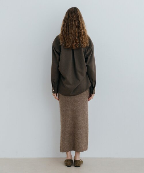 NUE(ヌエ)の「〈NUE〉サイドボタンニットスカート(スカート・レディース・チャコールグレー/モカ・SMALL/MEDIUM)」の8枚目の写真