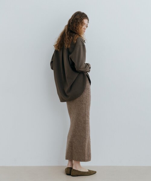 NUE(ヌエ)の「〈NUE〉サイドボタンニットスカート(スカート・レディース・チャコールグレー/モカ・SMALL/MEDIUM)」の7枚目の写真