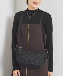 【撥水】ダイヤ柄キルティングショルダーバッグ