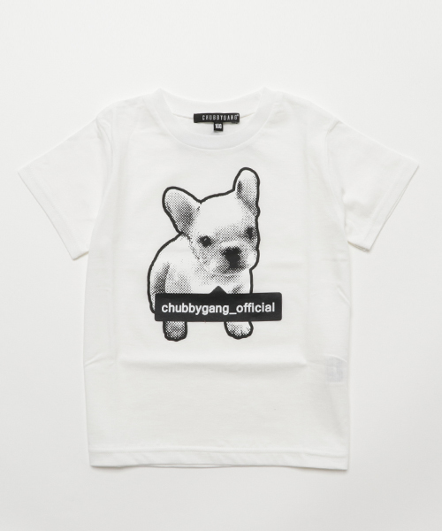 CHUBBYGANG（チャビーギャング）の「タグフレンチブルプリント半袖Tシャツ（Tシャツ/カットソー・キッズ・ライトグレー/ブラック/ホワイト・150/140/160/100/120/110/130）」の11枚目の写真