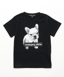 CHUBBYGANG | タグフレンチブルプリント半袖Tシャツ(Tシャツ/カットソー)