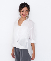 NATURAL BEAUTY BASIC | ◆綿シルクシャツ(シャツ/ブラウス)