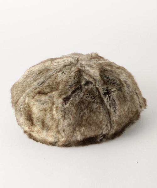 Another Edition(アナザーエディション)の「フェイクファーモコモコベレー帽/AEBFC モコモコ BRT◆(ハンチング/ベレー帽・レディース・ナチュラル/ブラウン・FREE)」の5枚目の写真