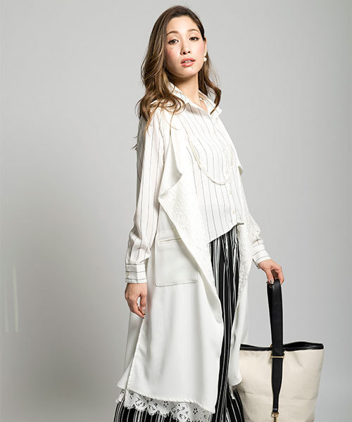 MILLION CARATS（ミリオンカラッツ）の「【2017SPRING】リバーシブルジレ[DRESS/ドレス]（その他アウター・レディース・オフホワイト/グレー/ブラック・FREE）」の2枚目の写真