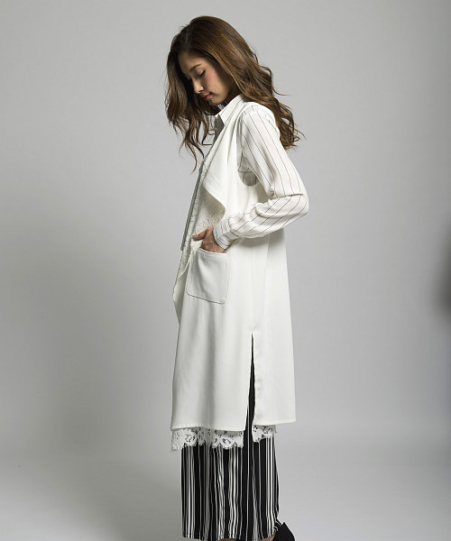 MILLION CARATS（ミリオンカラッツ）の「【2017SPRING】リバーシブルジレ[DRESS/ドレス]（その他アウター・レディース・オフホワイト/グレー/ブラック・FREE）」の5枚目の写真