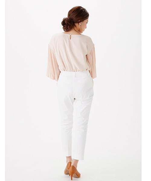 IEDIT(イディット)の「IEDITレーベルコレクション リヨセル混ストレッチ素材の洗練シルエットテーパードパンツ(その他パンツ・レディース・ホワイト/オレンジ・9/10/6/8/5/7/16/13/15 /4/3/1/2/11)」の12枚目の写真