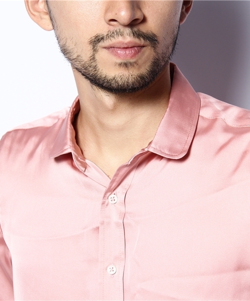 603（ロクマルサン）の「603 サテンラウンドシャツ（シャツ/ブラウス・メンズ・ライトグレー/ライトブルー/ピンク・FREE）」の6枚目の写真