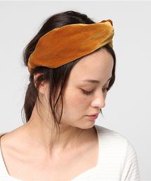 earth music&ecology | ベロアクロスターバン(ヘアバンド)