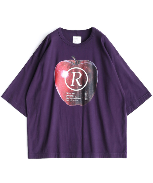 SHAREEF(シャリーフ)の「”APPLE R” S/S BIG-T(Tシャツ/カットソー・メンズ・オレンジ/パープル/ブラック/ライトグレー/ホワイト・1/2/3)」の4枚目の写真