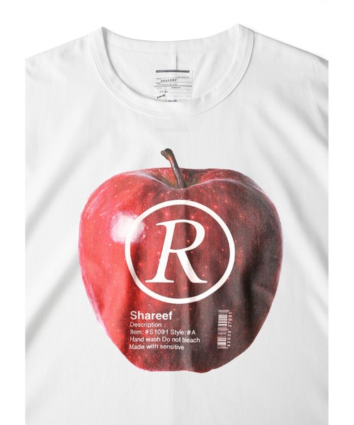 SHAREEF(シャリーフ)の「”APPLE R” S/S BIG-T(Tシャツ/カットソー・メンズ・オレンジ/パープル/ブラック/ライトグレー/ホワイト・1/2/3)」の12枚目の写真