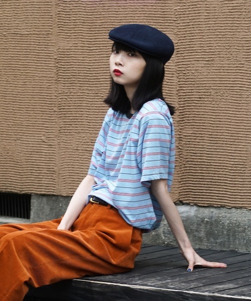 KAIKO(カイコー)の「KAIKO BORDER T-SHIRT(Tシャツ/カットソー・メンズ・ブルー/イエロー・S/M/L)」の1枚目の写真
