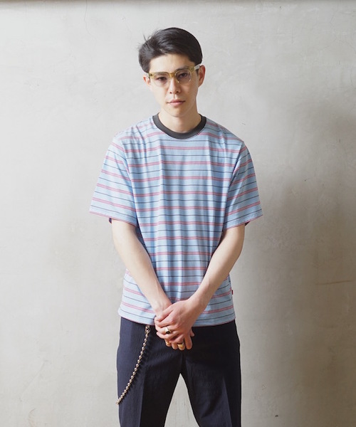 KAIKO(カイコー)の「KAIKO BORDER T-SHIRT(Tシャツ/カットソー・メンズ・ブルー/イエロー・S/M/L)」の8枚目の写真