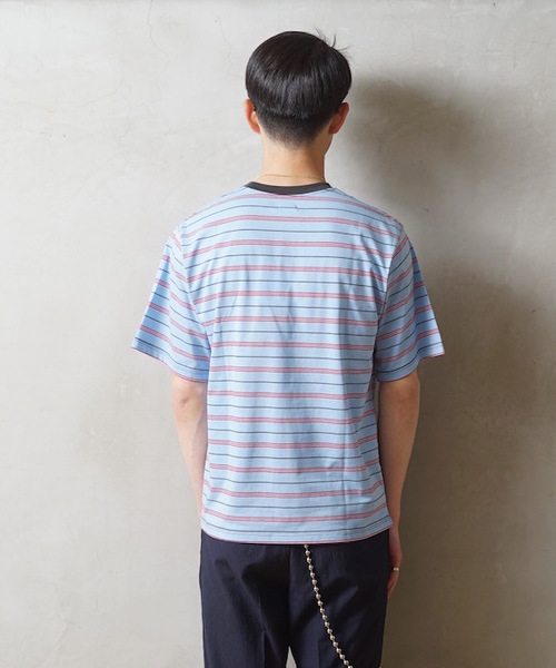KAIKO(カイコー)の「KAIKO BORDER T-SHIRT(Tシャツ/カットソー・メンズ・ブルー/イエロー・S/M/L)」の7枚目の写真