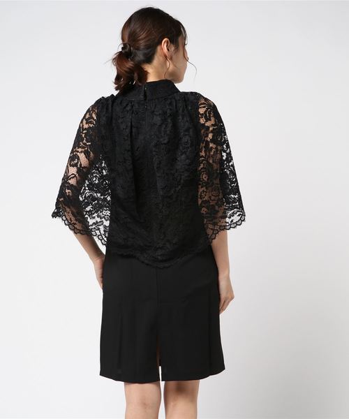 classicalelf（クラシカルエルフ）の「結婚式＆二次会に★レースショールセットアップパーティードレス　ワンピース（ドレス・レディース・ブラック/ベージュ/ネイビー/グレー/ピンク/イエロー・SMALL/MEDIUM/LARGE/X-LARGE/XX-LARGE）」の8枚目の写真