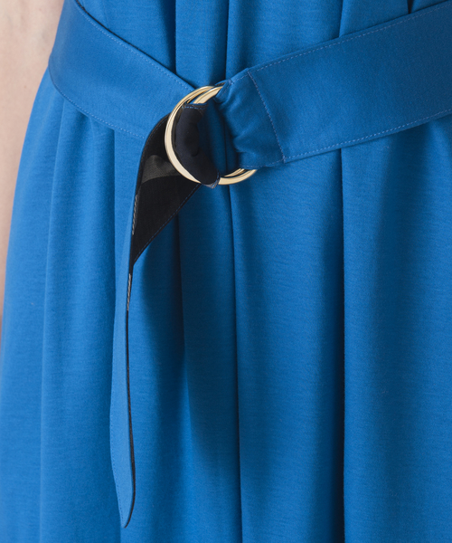 BLUE LABEL CRESTBRIDGE（ブルーレーベルクレストブリッジ）の「ドレープスムース　ジャージードレス（ワンピース・レディース・ブルー系その他5/ダークネイビー・38/36）」の7枚目の写真