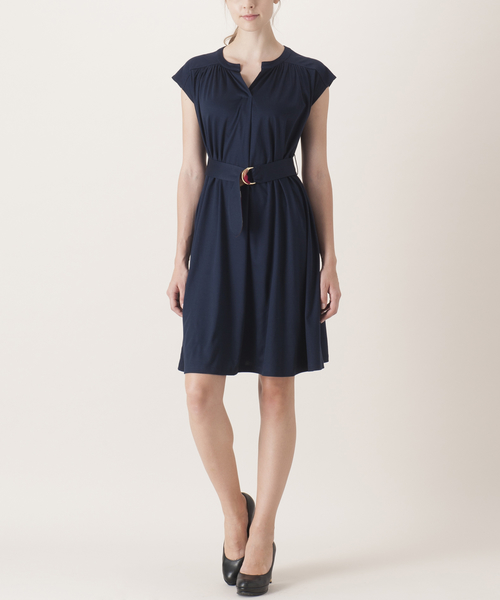 BLUE LABEL CRESTBRIDGE（ブルーレーベルクレストブリッジ）の「ドレープスムース　ジャージードレス（ワンピース・レディース・ブルー系その他5/ダークネイビー・38/36）」の10枚目の写真