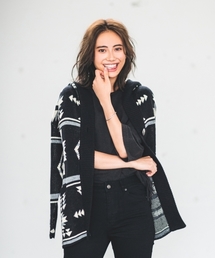 BAYFLOW | フード付きジャガードカーディガン 18AW(カーディガン/ボレロ)