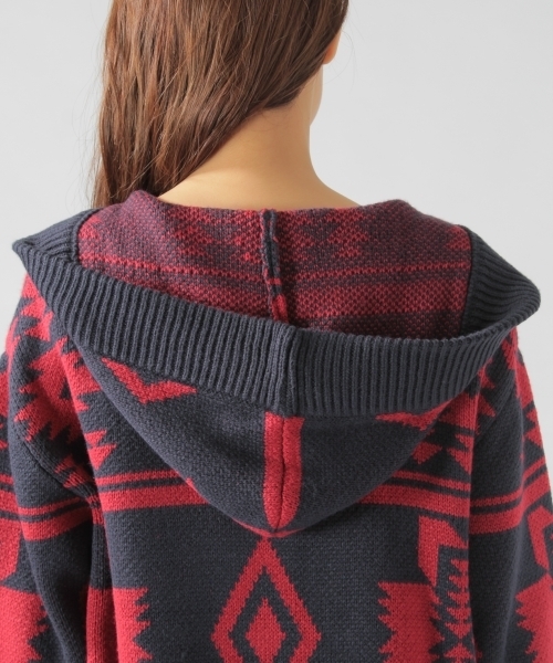 BAYFLOW(ベイフロー)の「フード付きジャガードカーディガン 18AW(カーディガン/ボレロ・レディース・ブラック/ベージュ/ネイビー・SMALL/MEDIUM)」の16枚目の写真