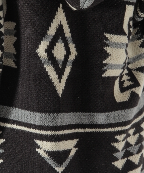 BAYFLOW(ベイフロー)の「フード付きジャガードカーディガン 18AW(カーディガン/ボレロ・レディース・ブラック/ベージュ/ネイビー・SMALL/MEDIUM)」の17枚目の写真