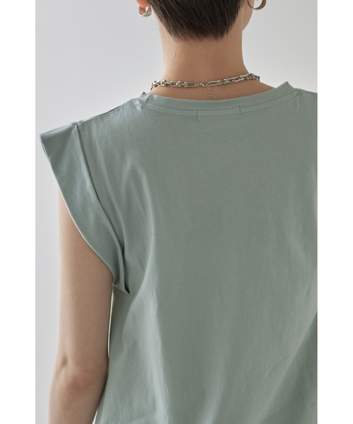 &. NOSTALGIA(アンドドットノスタルジア)の「シンプルカットソーコットンTシャツ(Tシャツ/カットソー・レディース・ブラック/ブラウン/杢グレー/グレイッシュブルー/モカ/ホワイト/ピンク/ミント・M)」の21枚目の写真