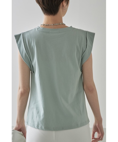 &. NOSTALGIA(アンドドットノスタルジア)の「シンプルカットソーコットンTシャツ(Tシャツ/カットソー・レディース・ブラック/ブラウン/杢グレー/グレイッシュブルー/モカ/ホワイト/ピンク/ミント・M)」の20枚目の写真