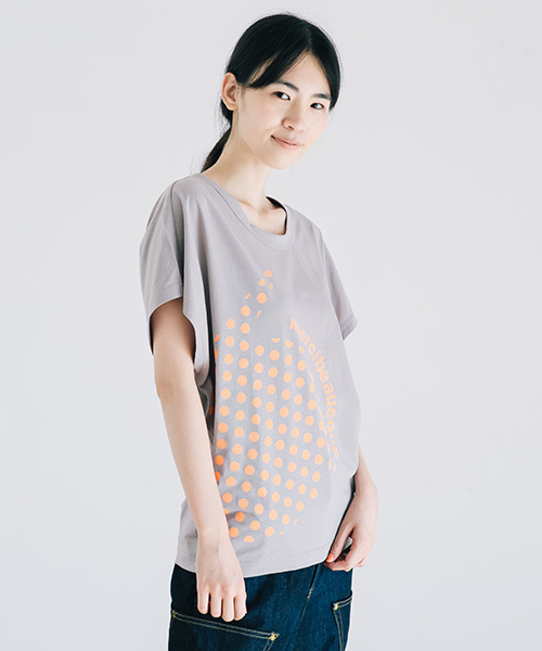 mercibeaucoup,（メルシーボークー）の「S Ｂ：カンマティー（Ｓ）（Tシャツ/カットソー・レディース・ホワイト/グリーン/グレー・01）」の10枚目の写真