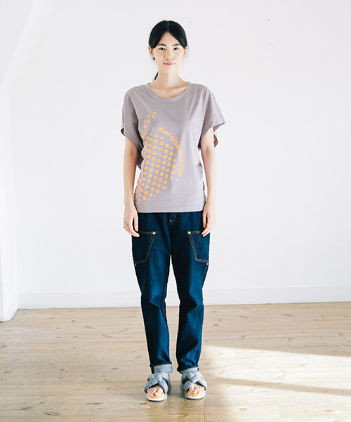 mercibeaucoup,（メルシーボークー）の「S Ｂ：カンマティー（Ｓ）（Tシャツ/カットソー・レディース・ホワイト/グリーン/グレー・01）」の11枚目の写真