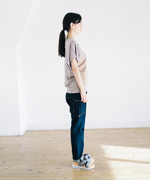 mercibeaucoup,（メルシーボークー）の「S Ｂ：カンマティー（Ｓ）（Tシャツ/カットソー・レディース・ホワイト/グリーン/グレー・01）」の12枚目の写真