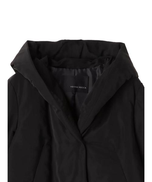 YECCA VECCA（イェッカヴェッカ）の「フーディー中綿コート（ピーコート・レディース・ブラック/ベージュ・FREE）」の6枚目の写真