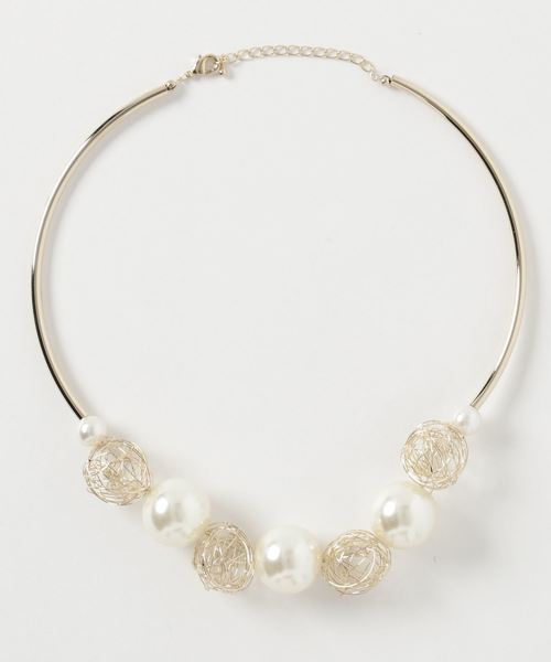 Cupid Heart（キューピッドハート）の「【Cupid Heart】結婚式アクセサリー ワイヤーパールネックレス（ネックレス・レディース・ゴールド・MEDIUM）」の3枚目の写真