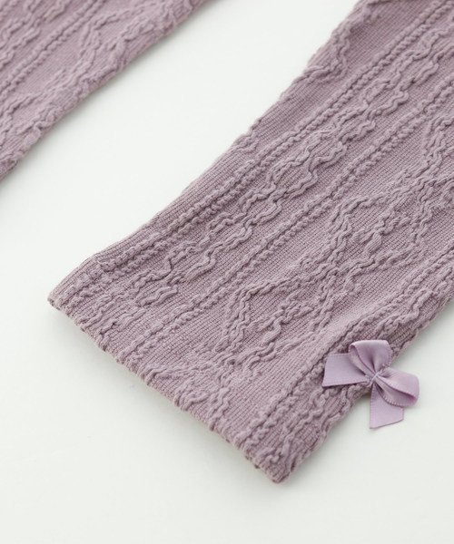 Catherine Cottage(キャサリンコテージ)の「ケーブルレギンス(レギンス/スパッツ・キッズ・ブラック/ネイビー/グレー/オフホワイト/ライラック/キナリ/ピンク/オリーブ・90/100/110/120/130/140/150)」の11枚目の写真