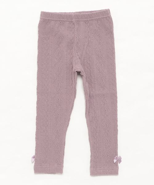 Catherine Cottage(キャサリンコテージ)の「ケーブルレギンス(レギンス/スパッツ・キッズ・ブラック/ネイビー/グレー/オフホワイト/ライラック/キナリ/ピンク/オリーブ・90/100/110/120/130/140/150)」の7枚目の写真