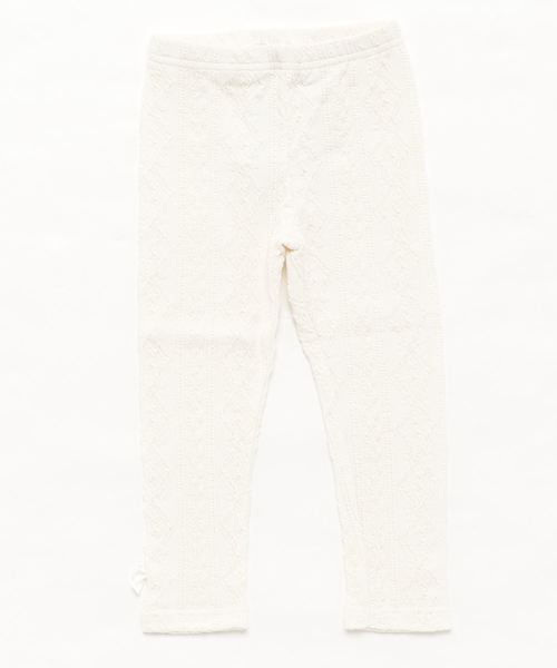 Catherine Cottage(キャサリンコテージ)の「ケーブルレギンス(レギンス/スパッツ・キッズ・ブラック/ネイビー/グレー/オフホワイト/ライラック/キナリ/ピンク/オリーブ・90/100/110/120/130/140/150)」の2枚目の写真