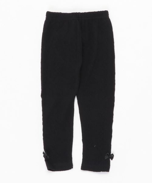 Catherine Cottage(キャサリンコテージ)の「ケーブルレギンス(レギンス/スパッツ・キッズ・ブラック/ネイビー/グレー/オフホワイト/ライラック/キナリ/ピンク/オリーブ・90/100/110/120/130/140/150)」の1枚目の写真